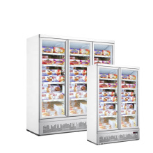 fresh-keeping cabinet freezer three door beverage  Refrigerated display cabinet commercial four door refrigerator supermarket